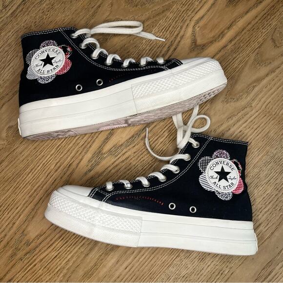 Converse Chuck Taylor All Star Lift Platform High Crafted Patchwork Women’s 8.5 - Picture 8 of 11